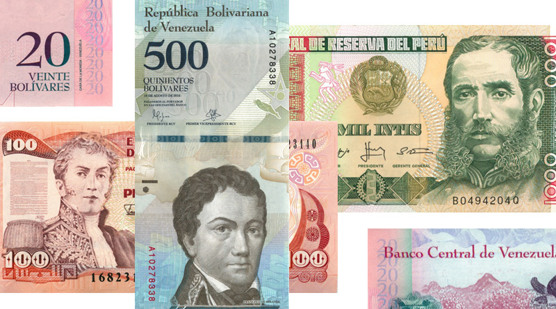 Банкноты Южной Америки