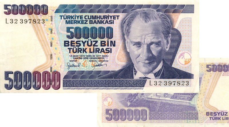 Банкноты Турции