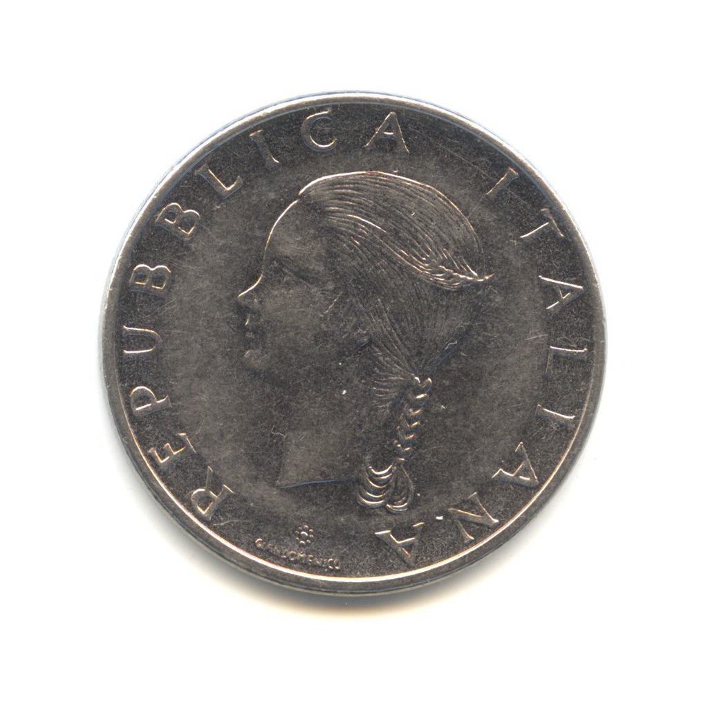 15 лир. Италия 100 лир, 1979 продовольственная. 15 Lir.