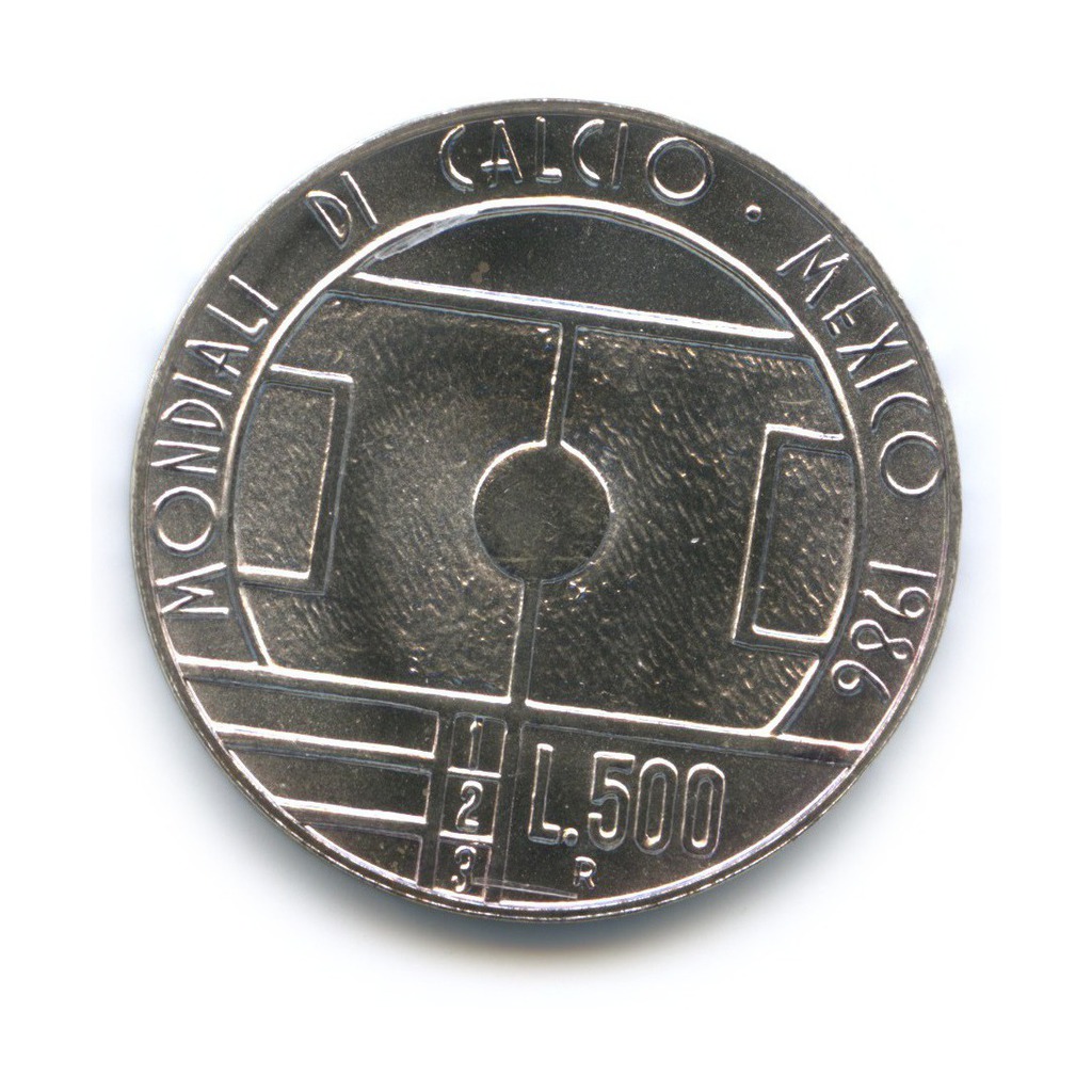 15 лир. Сан-Марино 500 лир 1986.